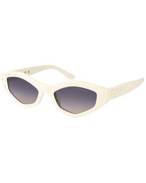 MARCIANO BY GUESS White Plastic Sunglasses - Metallic
