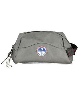 North Sails Grigio Polyester Men Beauty Case - Grey
