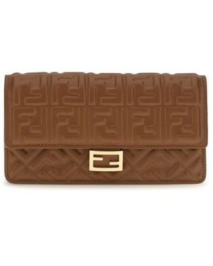 Fendi Brown Calf Leather Bos Taurus Wallet
