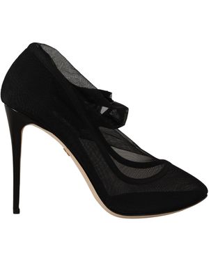 Dolce & Gabbana Mesh Court Shoes High Heel Style - Black