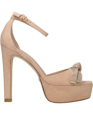 Stuart Weitzman Beige Leather Sandal - Natural