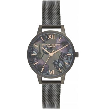 Olivia Burton Black Stainless Steel Watch - Grey