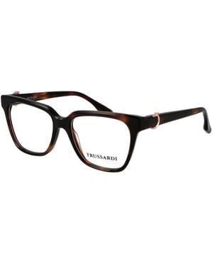 Trussardi Brown Acetate Glasses (frames) - Black
