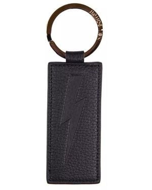 Neil Barrett Leather Keychain - Blue