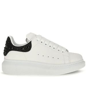 McQueen White Calf Leather Bos Taurus Chunky Sneakers