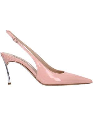 Casadei Pink Leather High Heel Pumps