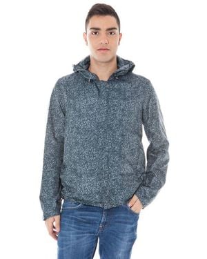 Calvin Klein Hooded Jacket Speckled Print - Blue
