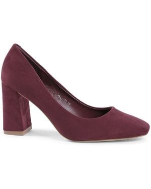 19V69 Italia by Versace Bordeaux Fabric Platform Court Shoes - Purple