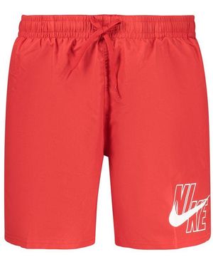 Nike Red Polyester Men's Swimwear