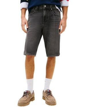 Tommy Hilfiger Black Recycled Cotton Bermuda Shorts