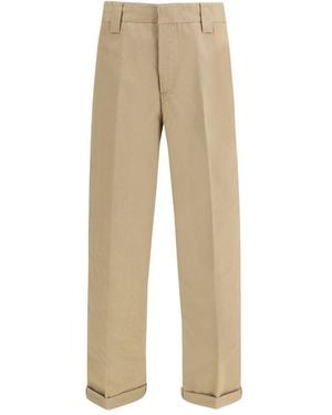 Golden Goose Bicolor Cotton Chino Pants - Natural
