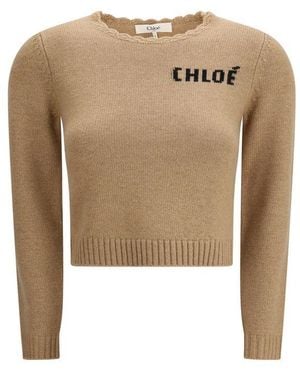Chloé Wool Sweatshirt - Natural