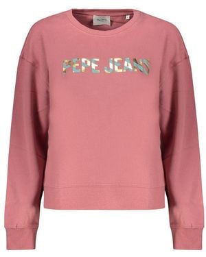 Pepe Jeans Pink Cotton Sweatshirt