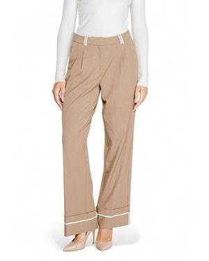 ONLY Brown Recycled Polyester Casual Pants - Natural