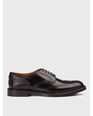 Doucal's Brown Leather Oxfords And Derbies - Black