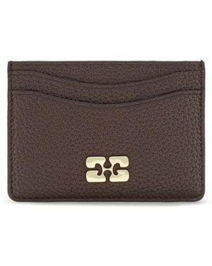 Ganni Brown Recycled Polyester Wallet