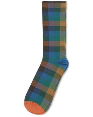 Bonne Maison Check Socks - Blue