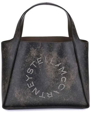 Stella McCartney Aged Effect Tote Bag - Black