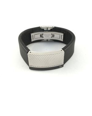 Gc Black Stainless Steel Bracelet