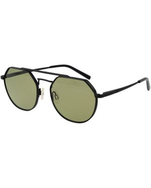 Serengeti Black Plastic Sunglasses - Green