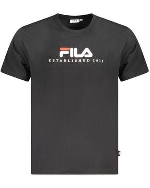 Fila Black Cotton Unisex T