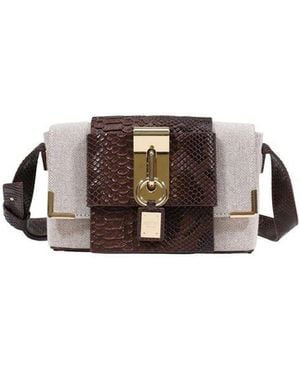 Replay Beige Polyester Handbag - Brown
