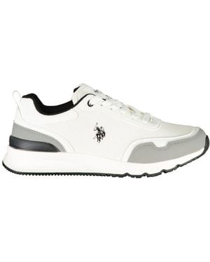 U.S. POLO ASSN. Bianco Poliuretano Uomo Trainer - White