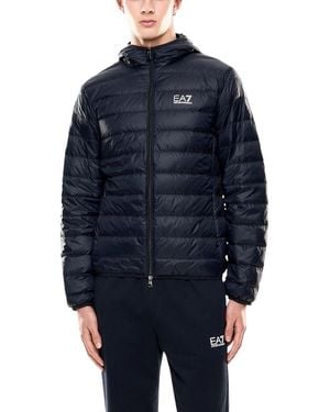 EA7 Blue Polyamide Shell Jacket