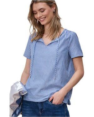 Street One Blue Cotton Blouse