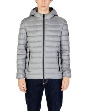Gianni Lupo Grey Polyamide Coat