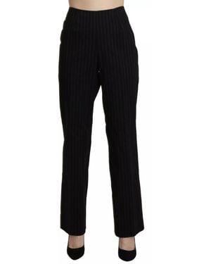 Bencivenga Black High Waist Straight Dress Trouser Trousers