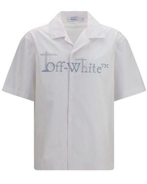 Off-White c/o Virgil Abloh White Cotton Pattern Shirt - It50 | L - Grey