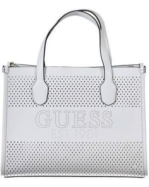 Guess White Polyethylene Handbag