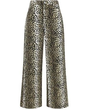 Blumarine Printed Boyfriend Jeans - Green