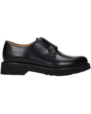 Church's Black Leather Oxfords And Derbies