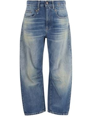 R13 Cotton Boyfriend Jeans - Blue