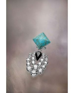 Maison Margiela Multicolor Fibers Earrings - Gray