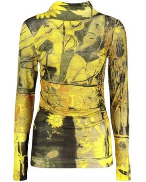 Desigual Yellow Viscose 's Top