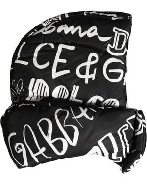 Dolce & Gabbana Logo Print Whole Head Wrap Capello Hat - Black