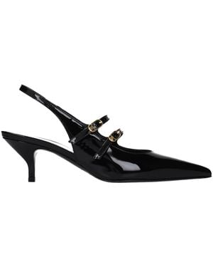 Celine Judy Sandals Patent Leather - Black