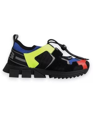 Dolce & Gabbana Mesh Sorrento Trekking Trainers Shoes - Blue