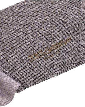 Dolce & Gabbana Charcoal Grey Logo Mid Calf Accessory Socks