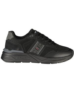 Blauer Polyester Trainer - Black
