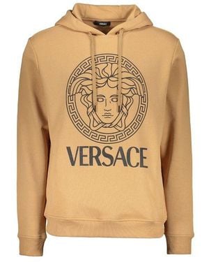 Versace Brown Cotton Sweatshirt - Natural