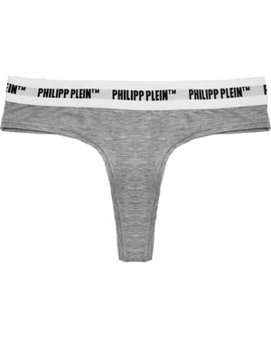 Philipp Plein Cotton Thong - Grey