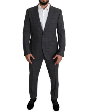 Dolce & Gabbana Wool Formal 2 Piece Martini Suit - Black
