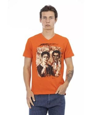 TRUSSARDI ACTION Orange Cotton Men's V