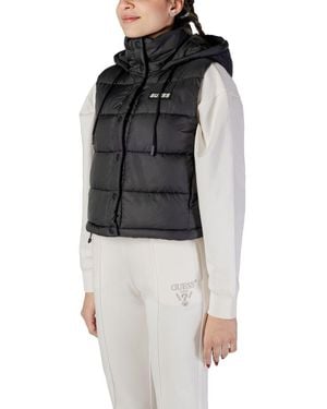 Guess Black Polyester Jackets & Coat