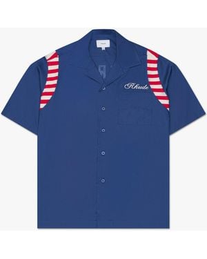 Rhude Cotton T-Shirt - Blue