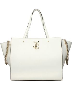 Jimmy Choo White Leather Shoulder Bags
